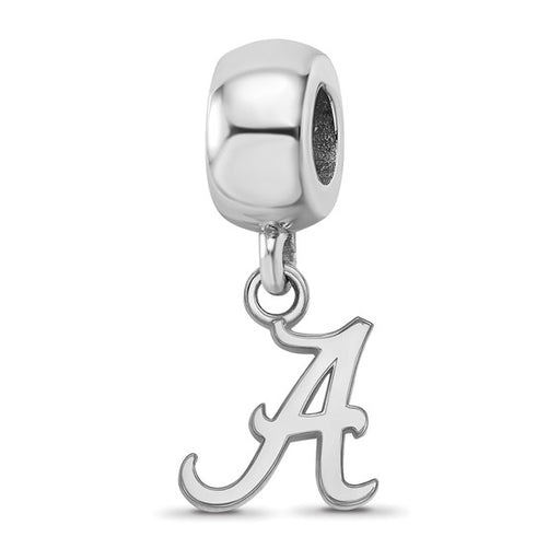 Silver University of Alabama Letter A XS Dangle Bead Charm