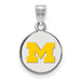 SS University of Michigan Small Yellow Enamel Disc Pendant