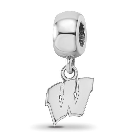 SS University of Wisconsin Letter W XS Dangle Bead Charm