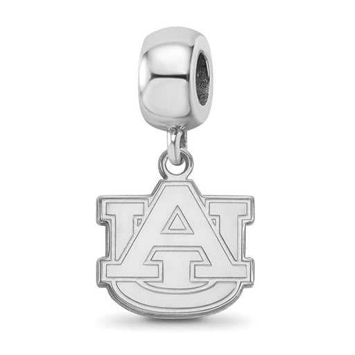 Silver Auburn University A-U Small Dangle Bead Charm