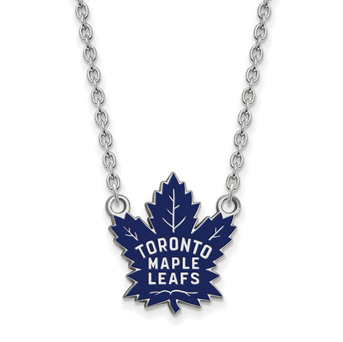 SS NHL Toronto Maple Leafs Lg Enl Pendant w/Necklace