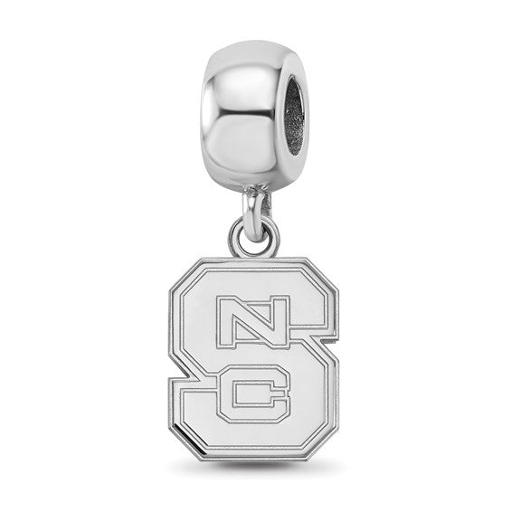 SS North Carolina State University N-C-S Small Dangle Bead Charm