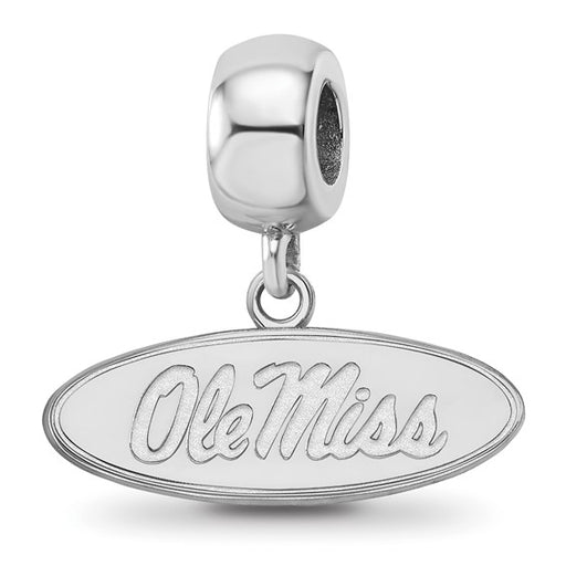 SS University of Mississippi Ole Miss Small Oval Dangle Bead Charm