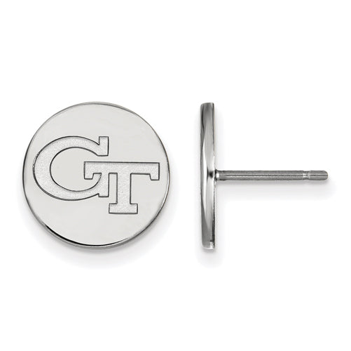 SS Georgia Institute of Technology G-T Small Disc Post Earrings