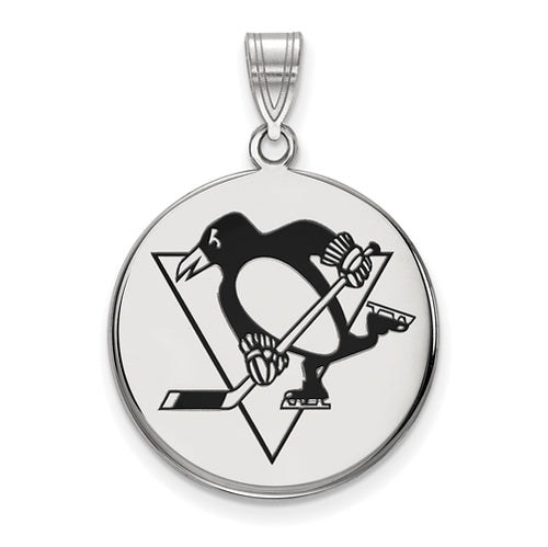 SS NHL Pittsburgh Penguins Large Enamel Disc Pendant