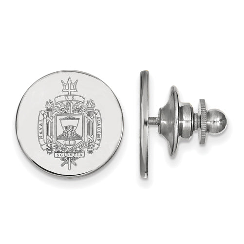 14kw Navy Crest Lapel Pin