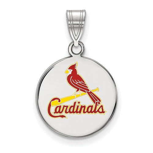 SS MLB  St. Louis Cardinals Medium Enamel Disc Pendant