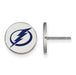 SS NHL Tampa Bay Lightning Small Enamel Disc Earrings