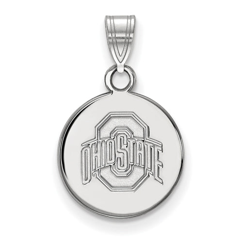 10kw Ohio State U Small Buckeyes Logo Disc Pendant