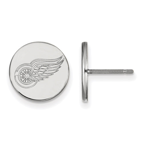 SS NHL Detroit Red Wings Small Disc Earrings