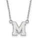 SS University of Memphis M Small Pendant w/Necklace