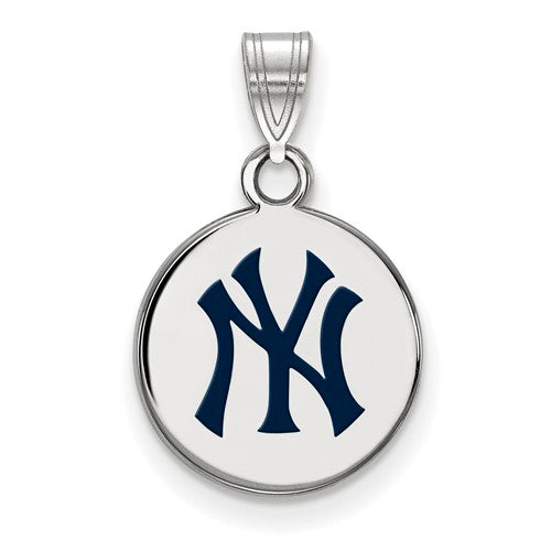 SS MLB  New York Yankees Small Enamel NY Disc Pendant