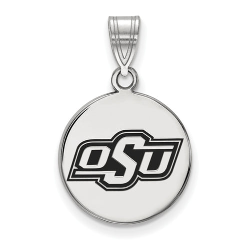 SS Oklahoma State U Medium Enamel Disc Pendant