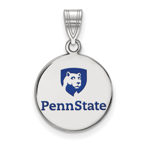 SS Penn State University Medium Enamel Shield Logo Disc Pendant