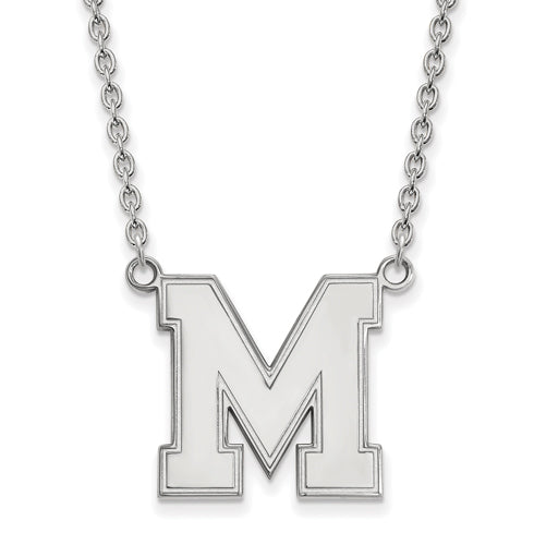 14kw university of Memphis M Large Pendant w/Necklace