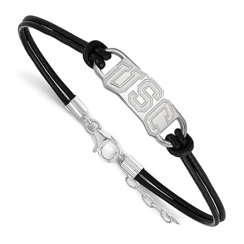 SS Univ of Southern California Leather Small Center Bracelet