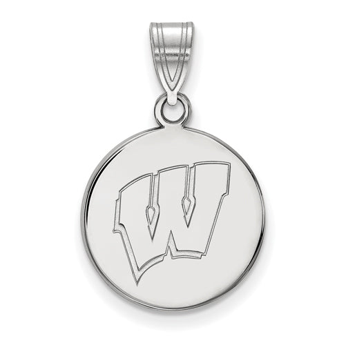 10kw University of Wisconsin Medium Letter W Disc Pendant