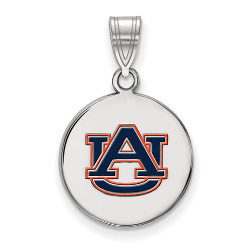 SS Auburn University Medium Enamel Disc Pendant