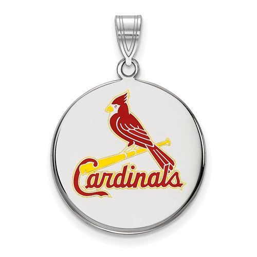 SS MLB  St. Louis Cardinals Large Enamel Disc Pendant