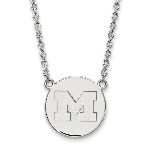 SS University of Michigan Large Disc w/Necklace
