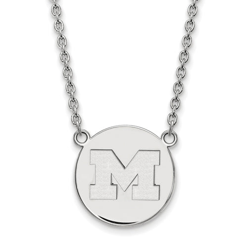SS University of Michigan Large Disc w/Necklace