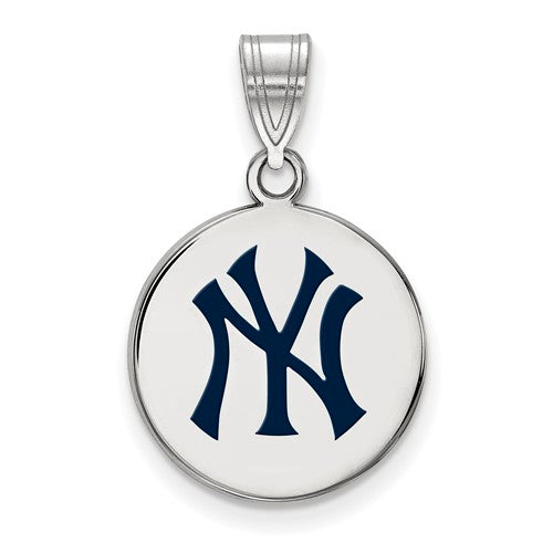 SS MLB  New York Yankees Medium Enamel NY Disc Pendant