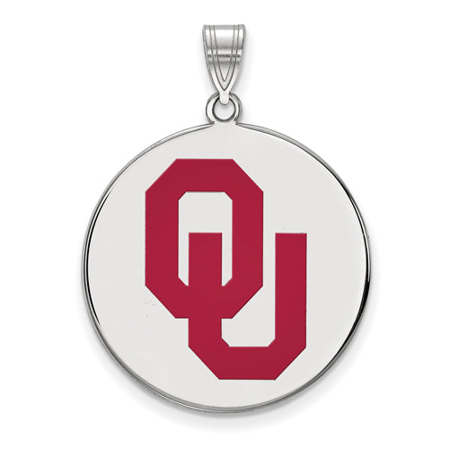 SS University of Oklahoma XL Enamel Disc Pendant