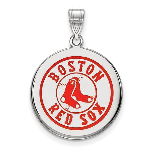 SS MLB  Boston Red Sox Large Enamel Disc Pendant