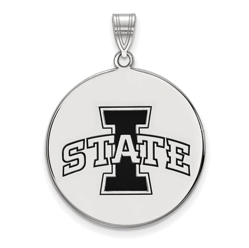 SS Iowa State University XL Enamel Disc Iowa State Pendant