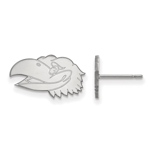 10kw University of Kansas XS Post Jayhawk Head Earrings