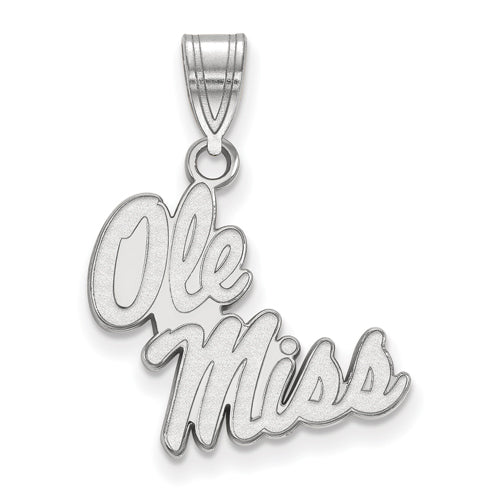 14kw University  of Mississippi Medium Script Ole Miss Pendant