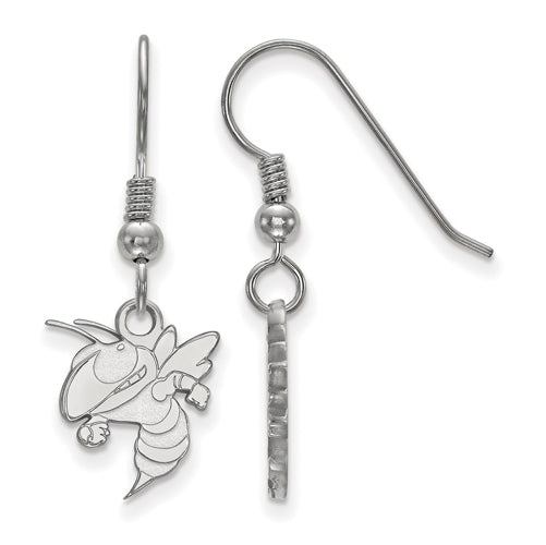 SS Georgia Institute of Technology Yellow Jacket Small Dangle Wire Earrings
