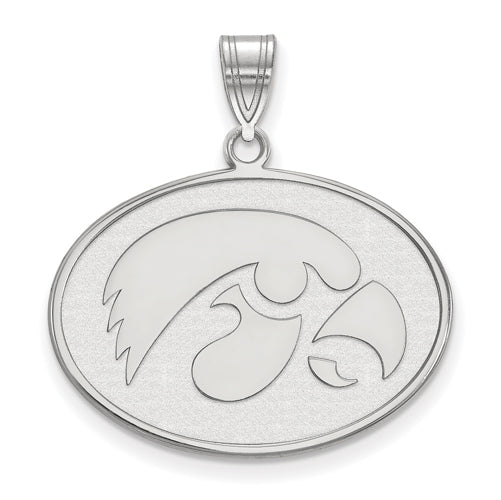 SS University of Iowa Large Hawkeye Disc Pendant