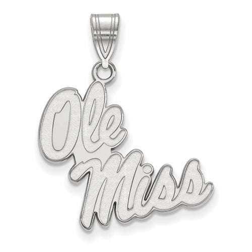 14kw University  of Mississippi Large Script Ole Miss Pendant