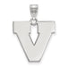 14kw University of Virginia Large V Logo Pendant