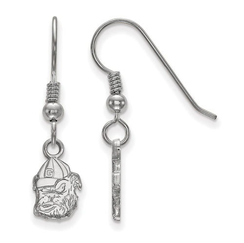 SS University of Georgia XS Dangle Bulldog Head Earrings
