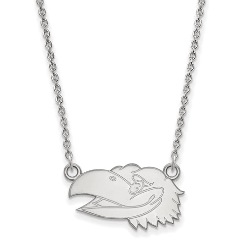 SS University of Kansas Small Head Pendant w/Necklace