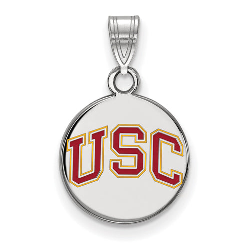 SS Univ of Southern California Small Enamel Disc Pendant