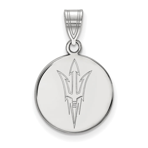14kw Arizona State University Medium Pitchfork Disc Pendant