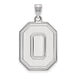 14kw Ohio State U XL Athletic "O" Pendant