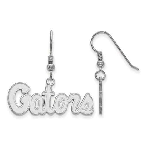 SS Univ of Fl Gators Script Small Dangle Wire Earrings