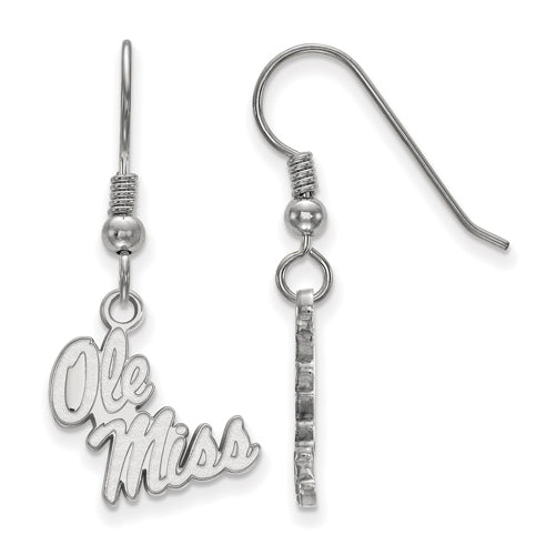 SS University  of Mississippi Small Dangle Script Ole Miss Earrings