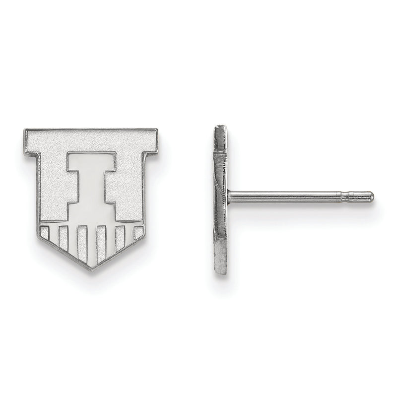 10kw University of Illinois XS Victory Badge Post Earrings