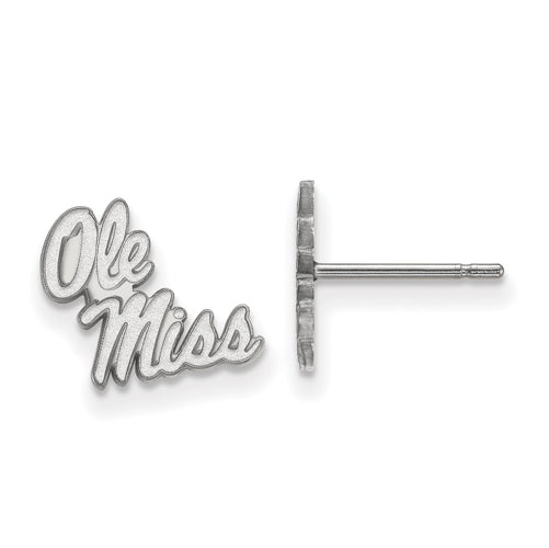 14kw University  of Mississippi XS Post Script Ole Miss Earrings
