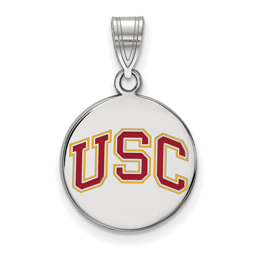 SS Univ of Southern California Medium Enamel Disc Pendant