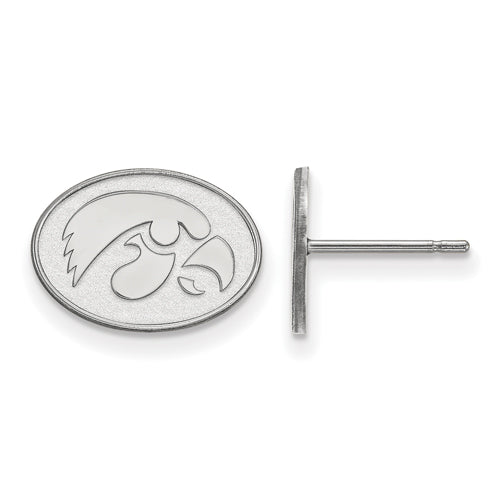 14kw University of Iowa XS Post Hawkeye Disc Earrings