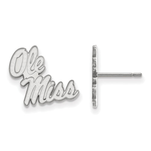 14kw University  of Mississippi Small Post Script Ole Miss Earrings