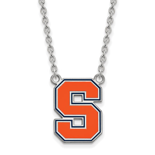 SS Syracuse University Large Enamel Pendant w/Necklace