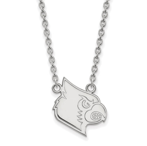 14kw University of Louisville Large Cardinal Pendant w/Necklace