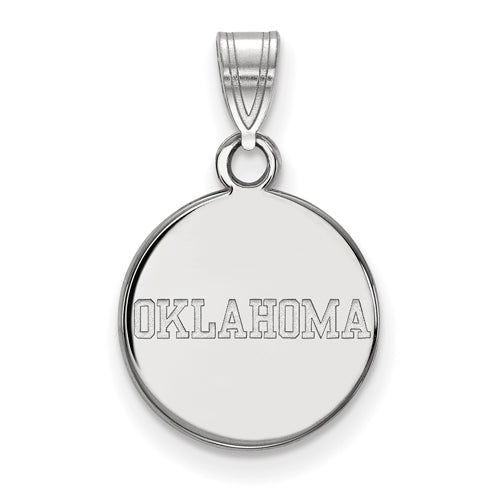 14kw University of Oklahoma Small "OKLAHOMA" Disc Pendant
